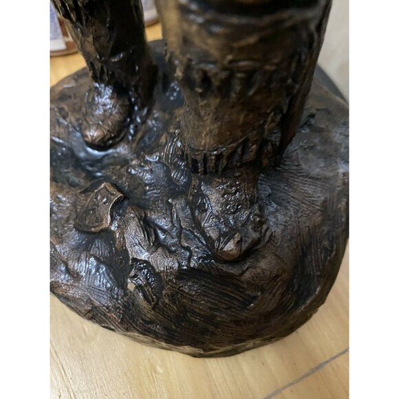 Monfort 1976 Scout Original Hydro stone Western Sculpture 13.5” Bronze Coloring - Picture 7 of 12